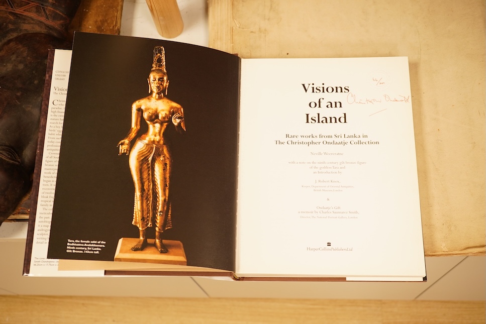 Weereratne, Neville - Visions of an Island: rare works from Sri Lanka in the Christopher Ondaatje Collection. With ... an introduction by J. Robert Knox ... & Ondaatje's Gift: a memoir by Charles Saumarez Smith. Limited